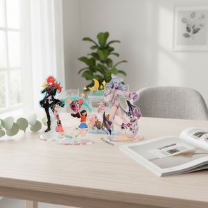 อะคริลิคสองด้านลายโฮโลแกรมรุ้ง ตัวการ์ตูนอนิเมะ ของที่ระลึกเคป๊อปแบบตั้งโชว์ - Product Image 2