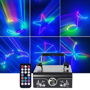 LED 256 Muster Projektor Animation Laserlicht Sprachsteuerung Strahl Ctor DMX Karaoke Hochzeit Halloween Disco Party Lichter