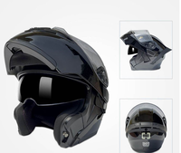 Casque intégral de moto à double visière, design Knight Big Tail, coque en ABS, doublure en polystyrène expansé, homologué DOT, toutes saisons