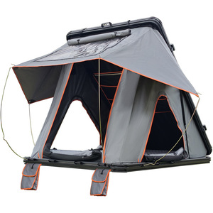 Tente <span class=keywords><strong>de</strong></span> toit <span class=keywords><strong>de</strong></span> voiture en alliage d'aluminium, hydraulique automatique, quatre saisons, double couche, imperméable, coque rigide, triangle, pour l'extérieur - Product Image 1