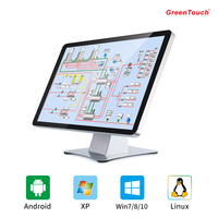 Green Touch komputer Android, 7 inci 1024x600 ip65 bingkai terbuka industri semua dalam satu buah RK3566