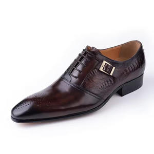 Zapatos Oxford Negros Cuadrados de Lujo Hechos a Medida para Hombre, Parte Superior de Cuero Genuino, Estilo Británico, Adecuados para Vestir Casual, de Negocios o Formal - Product Image 4