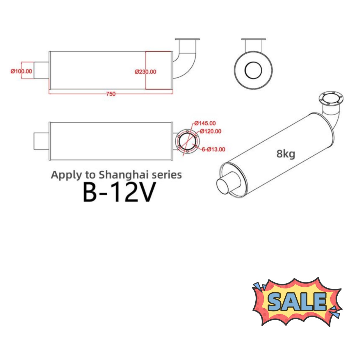 generator exhaust silencer