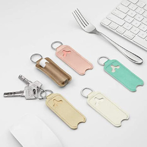 El fabricante suministra fundas protectoras de cuero PU para lápices labiales, estuches de cuero individuales para lápices labiales y llaveros, estilo coreano. - Product Image 3