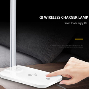 Sạc không dây <span class=keywords><strong>LED</strong></span> bàn đèn USB sạc Dimmable mắt thân thiện với đèn bàn với 3 chế độ điều khiển cảm ứng đèn đọc sách đêm - Product Image 5