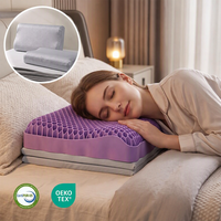 Oreiller en nid d'abeille TPE personnalisable et détachable, hauteur réglable, housse intérieure séparée pour couche TPE, oreiller rafraîchissant pour le sommeil