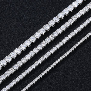Collana Tennis in Argento Sterling 925 con Moissanite per Uomo, Gioielli Hip-Hop all'Ingrosso - Product Image 4
