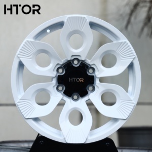 Velg Mobil Tempa HTOR Flower Petai Style 16-24 Inch, Roda Tempa Keramik Putih Kustom, Cocok untuk Mobil Energi Baru - Product Image 1