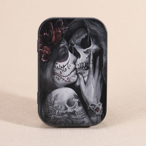 Scatola per Tabacco in Latta con Apertura a Scatto, Contenitore per 20 Sigarette Arrotolate a Mano, Portasigarette Personalizzato e Portatile - Product Image 1