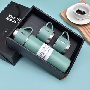 Yy878 Wholesale 500Ml Set Thermos Vacuum Custom Logo Stainless Steel Water Bottle With <b>2</b> <b>Cups</b> <b>Flask</b> Corporate Business - Product Image 5