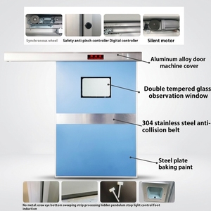 <span class=keywords><strong>Porte</strong></span> <span class=keywords><strong>coulissante</strong></span> automatique hermétique en acier inoxydable 304 au design moderne pour salle d'opération hospitalière, bloc opératoire et salle de soins intensifs - Product Image 4