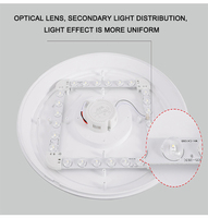 Plafonnier LED circulaire ultra-fin IP54 avec détecteur de mouvement