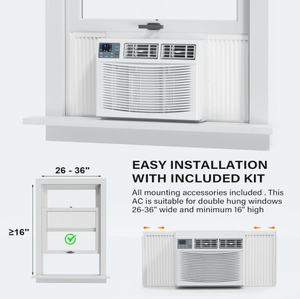 Climatiseur domestique électrique BIBO à fréquence fixe silencieux 12000 BTU, classe d'efficacité énergétique, télécommande, refroidissement contrôlé par application - Product Image 1