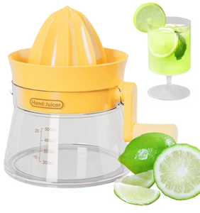 Zenidoo Évideur à fruits manuel facile avec tasse à mesurer intégrée et filtre pour orange, citron, pamplemousse - Outil de cuisine en ABS - Product Image 1