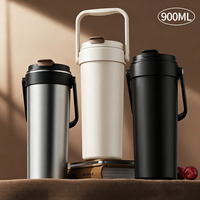 Bouteille d'eau isotherme personnalisée en acier inoxydable 304 de 700 ml et 900 ml, sans BPA, avec revêtement céramique intérieur