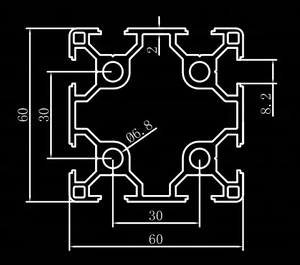 Profilo del telaio CNC Track T Slot accessorio per finestra alluminio estruso recinzione industriale estrusione alluminio 6060 cina lega 6063 - Product Image 6