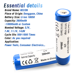 Bateria de Lítio 18650 1S4P 3.7V 10000mAh Recarregável de Alta Capacidade 10A para E-Bike, Scooter, Robô Aspirador, Drone OEM - Product Image 3