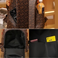 Sac à dos en PU imprimé vintage 2026, décontracté, antivol, pour voyage, sac à dos scolaire pour filles, sac à dos de créateur de mode pour femmes