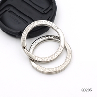 Anneaux porte-clés gravés avec logo transparent de qualité supérieure, différentes tailles, anneaux en fer fendus pour accessoires de bricolage pour porte-clés