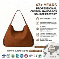 Luxury Customization Luxury Lady Natural Simple Suede Durable Waterproof Bucket Bag for Women Design with Nylon Handbag