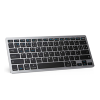 Clavier sans fil silencieux de haute qualité pour ordinateur portable, en aluminium fin, de petite taille, pour Mac, fabriqué sur mesure