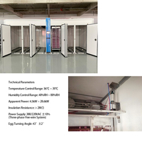 Incubateur intelligent industriel pour 30240 œufs de poule, machine d'éclosion automatique avec contrôle de la température et de l'humidité pour élevage avicole