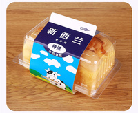 Boîte à gâteau rectangulaire transparente de haute qualité en PET de qualité alimentaire, adaptée à la pâtisserie, aux desserts, aux biscuits, aux sandwichs