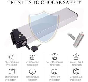 48V gấp dành cho người lớn Xe đạp điện 10.4ah-14Ah pin được xây dựng trong 200-1000W eskute jasion sạc thành phố Ebike làm bằng hợp kim nhôm - Product Image 3