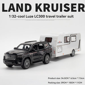 รถโมเดลโลหะผสมแลนด์ครุยเซอร์ LC300 RV ขนาด 1:32 พร้อมเสียงและไฟ เปิดประตูได้ ของสะสม ของเล่นเด็กผู้ชาย - Product Image 5