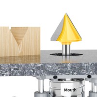 Ensemble de 6 fraises de gravure 3D en V, revêtement en titane, pour routeur CNC 3 axes, en acier au tungstène, OEM/ODM, angles 60/90/120