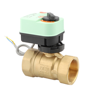 Vanne de régulation proportionnelle pour système CVC, conduites d'eau 50 mm DN50, vanne à boisseau sphérique électrique 3 voies 2 pouces OEM