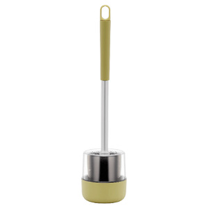 Wall Mounted Toilet <b>Brush</b> With Aluminum Rod <b>Round</b> Base Durable Cleaning Set For Bathroom - Product Image 2