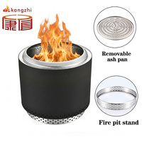 Barbecue portable sans fumée en acier inoxydable pour brasero à charbon de bois, poêle à bois de camping, chauffage extérieur pour patio