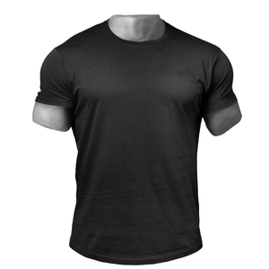 Camiseta Deportiva Negra para Hombre, con Logotipo Personalizado, Tejido Elástico de Algodón y Elastano, Método de Impresión Digital - Product Image 4