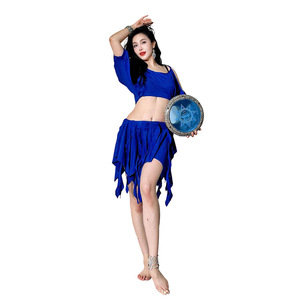 Nouvelle arrivée : Jupe longue fendue haute pour femme, idéale pour la <span class=keywords><strong>danse</strong></span> orientale, la salsa, la <span class=keywords><strong>danse</strong></span> <span class=keywords><strong>de</strong></span> salon, les compétitions et l'entraînement. - Product Image 6