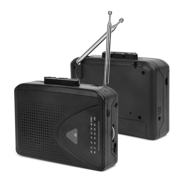 Portable Personal Walkman AM/FM Cassette Player with 3.5mm Headphone Jack Audio & Video Accessory