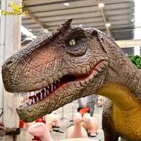 Eğlence parkı robotik dinozorlar gerçekçi Animatronic dinozor kafası