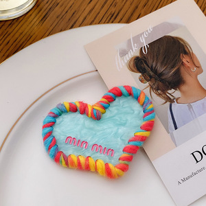 New <b>Wool</b> Cute Girls Side Shredded Bangs Recyclable Acrylic Hair Hairpin <b>Wool</b> Hairclip for Party Cute Cartoon & European Style - Product Image 2