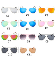MK24052702 Nouvelles Lunettes de Soleil Enfants Aviateur Rétro en Métal Tendance, Lunettes de Soleil de Luxe pour Bébés Garçons et Filles, Style Pilote
