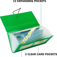 Carpeta Organizadora de Archivos Expandible Tipo Acordeón, Fabricada con PP Reciclable, Personalizable con Logotipo, Color y Grosor, para Almacenamiento de Documentos