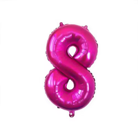 Ballon en aluminium Mylar rouge rose de 40 pouces, ballon à l'hélium pour la décoration d'anniversaire et les célébrations importantes