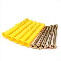 Hangfan Anclaje de palanca de plástico de nailon Croaker amarillo profesional Martillo de acero recubierto de zinc Anclaje de pared Rosca M8 12mm