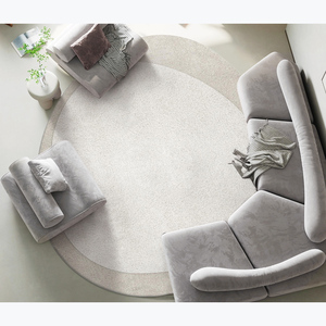 <span class=keywords><strong>Tappeto</strong></span> di lana di forma personalizzata 2025 nuova <span class=keywords><strong>crema</strong></span> di colore francese grigio stile minimalista <span class=keywords><strong>tappeto</strong></span> di lana fatto a mano per soggiorno set di tappeti - Product Image 4