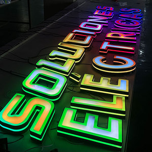 ไฟ LED 3 มิติ แบบเคลื่อนไหว Magic RGB พร้อมระบบกันน้ำ IP65 ควบคุมผ่านบลูทูธ/ไวไฟ ตัวอักษรตกแต่งสแตนเลสสำหรับป้ายหน้าร้าน - Product Image 4