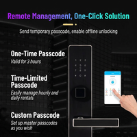 Serrure de porte numérique de sécurité pour hôtel, pour porte en bois, avec carte RFID, mot de passe, clé, contrôle cloud TTLOCK, étanche, en plastique ABS