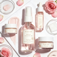 Perawatan Kulit Alami Mawar Hibiscus Label Pribadi Set Perawatan Wajah Melembapkan Mencerahkan Kit Perawatan Wajah Organik Set Perawatan Kecantikan Wajah Kit Kecantikan