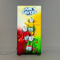 Boîte à lumière LED rectangulaire en alliage d'aluminium, sans outil, à montage rapide, pour affichage mural rétroéclairé, idéale pour les expositions