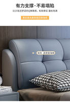 Lit de Luxe Moderne Minimaliste pour Chambre Principale, Technologie de Rembourrage Haut de Gamme, Ambiance Raffinée