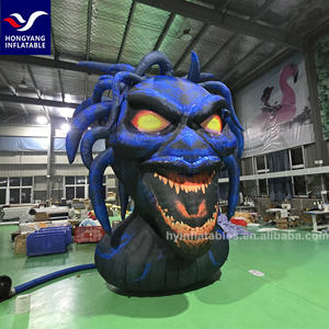 Halloween <span class=keywords><strong>Inflatable</strong></span> Quỷ bóng bên trang trí nội thất với đèn LED và Máy thổi khí cho Quả Cầu Tuyết Chú Hề Lều quái vật trang trí - Product Image 4