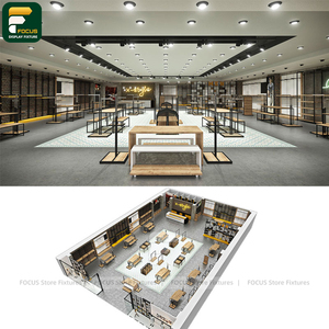 Étagère murale de présentation de vêtements pour magasin de mode sur mesure, comptoir de caisse, miroir de boutique - Product Image 5